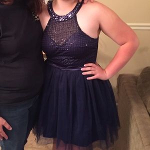 Navy blue homecoming dress!!